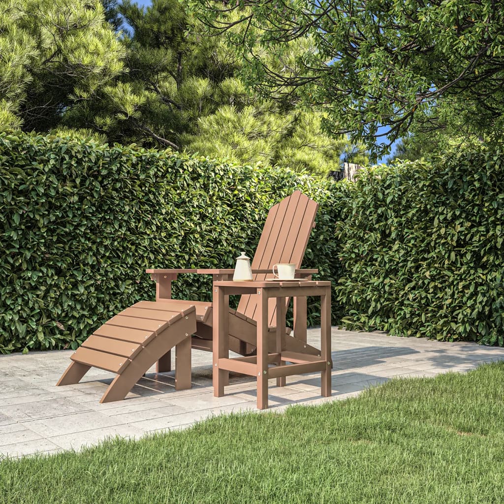 Adirondack-havebord 38x38x46 HDPE brun