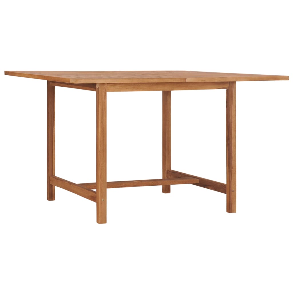 havebord 110x110x75 cm massivt teaktræ billede