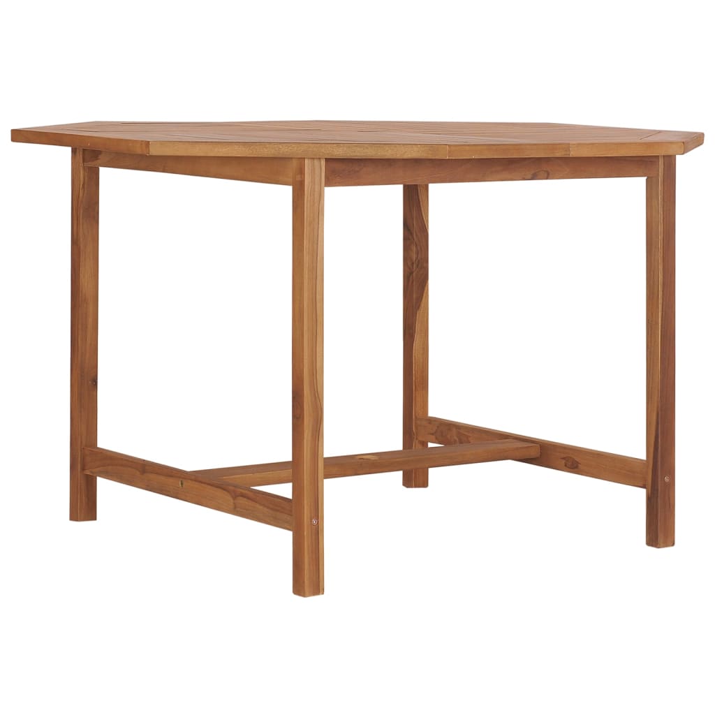 havebord 110x110x75 cm massivt teaktræ billede