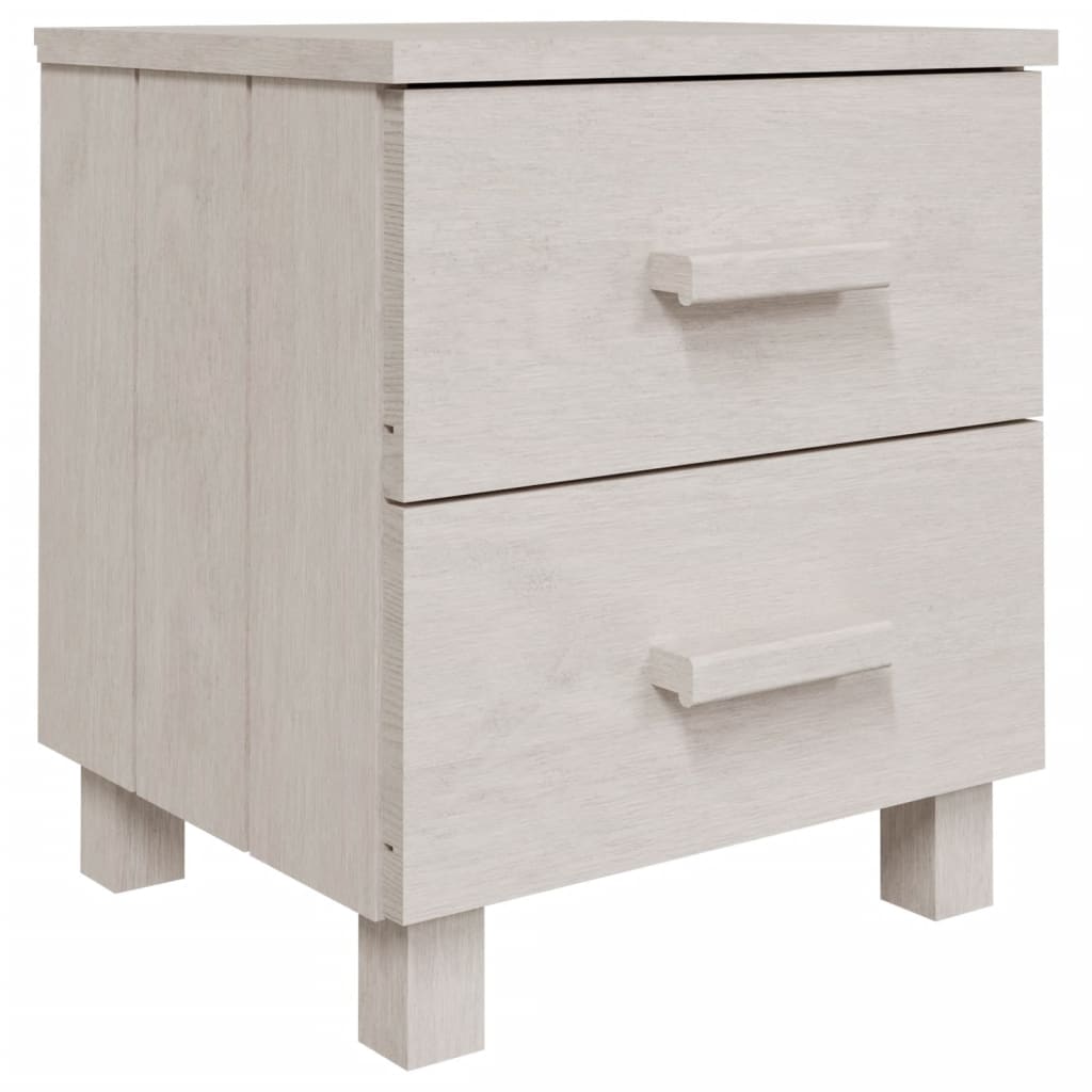 sengeskab HAMAR 2 stk. 40x35x44,5 cm massivt fyrretræ hvid