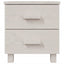sengeskab HAMAR 2 stk. 40x35x44,5 cm massivt fyrretræ hvid