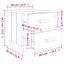 sengeskab HAMAR 2 stk. 40x35x44,5 cm massivt fyrretræ hvid