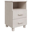 sengeskab HAMAR 2 stk. 40x35x62 cm massivt fyrretræ hvid