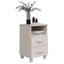 sengeskab HAMAR 2 stk. 40x35x62 cm massivt fyrretræ hvid