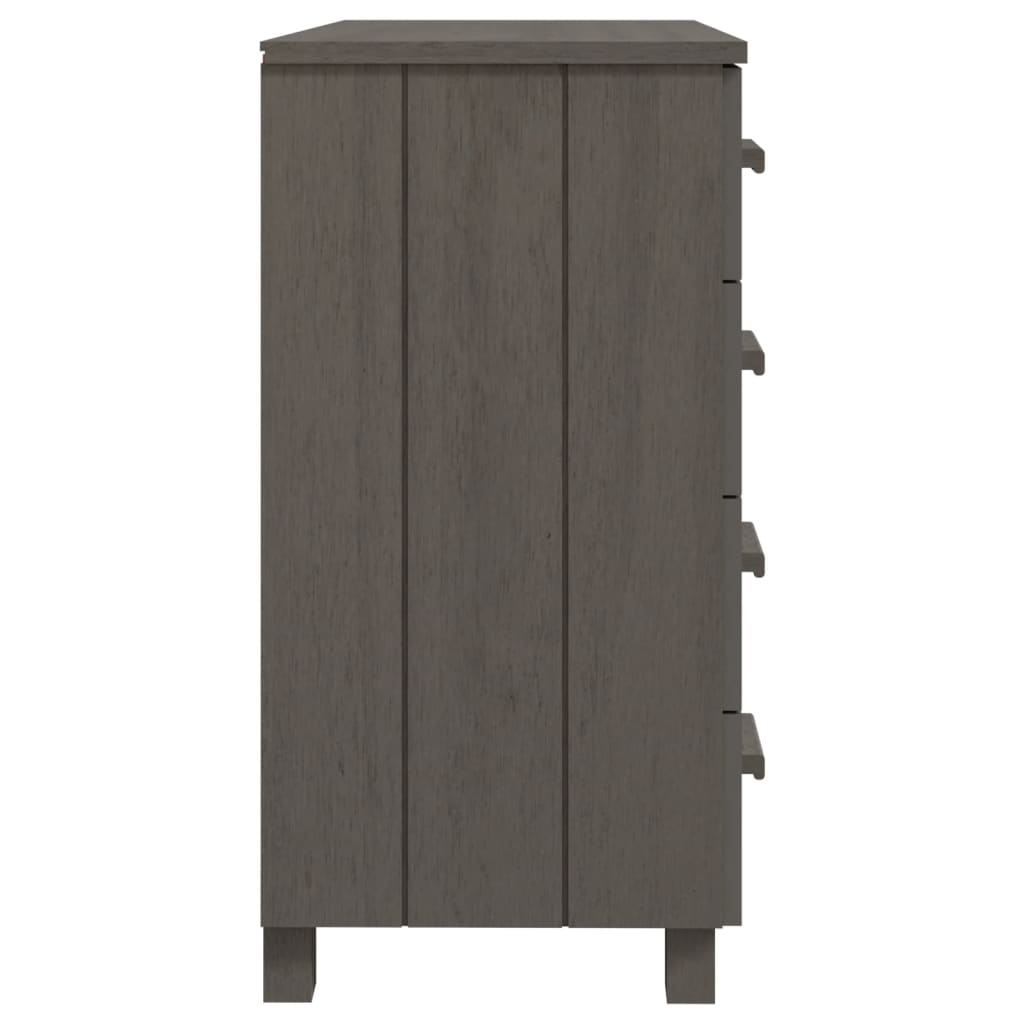 skænk HAMAR 79x40x80 cm massivt fyrretræ lysegrå