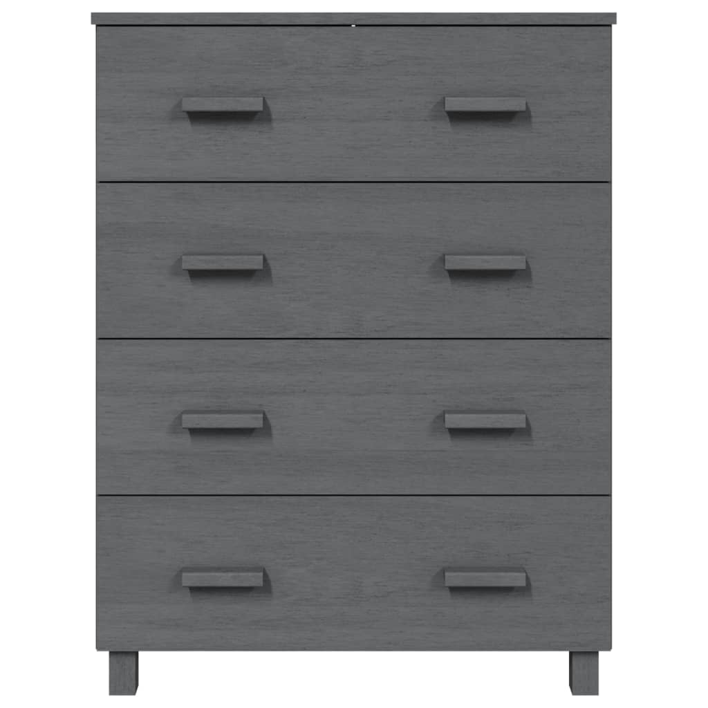 skænk HAMAR 79x40x103,5 cm massivt fyrretræ mørkegrå