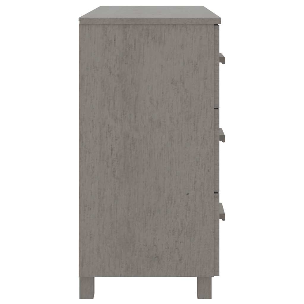 skænk HAMAR 90x40x80 cm massivt fyrretræ lysegrå