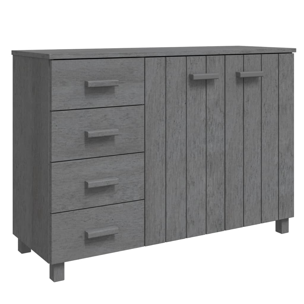 skænk HAMAR 113x40x80 cm massivt fyrretræ mørkegrå
