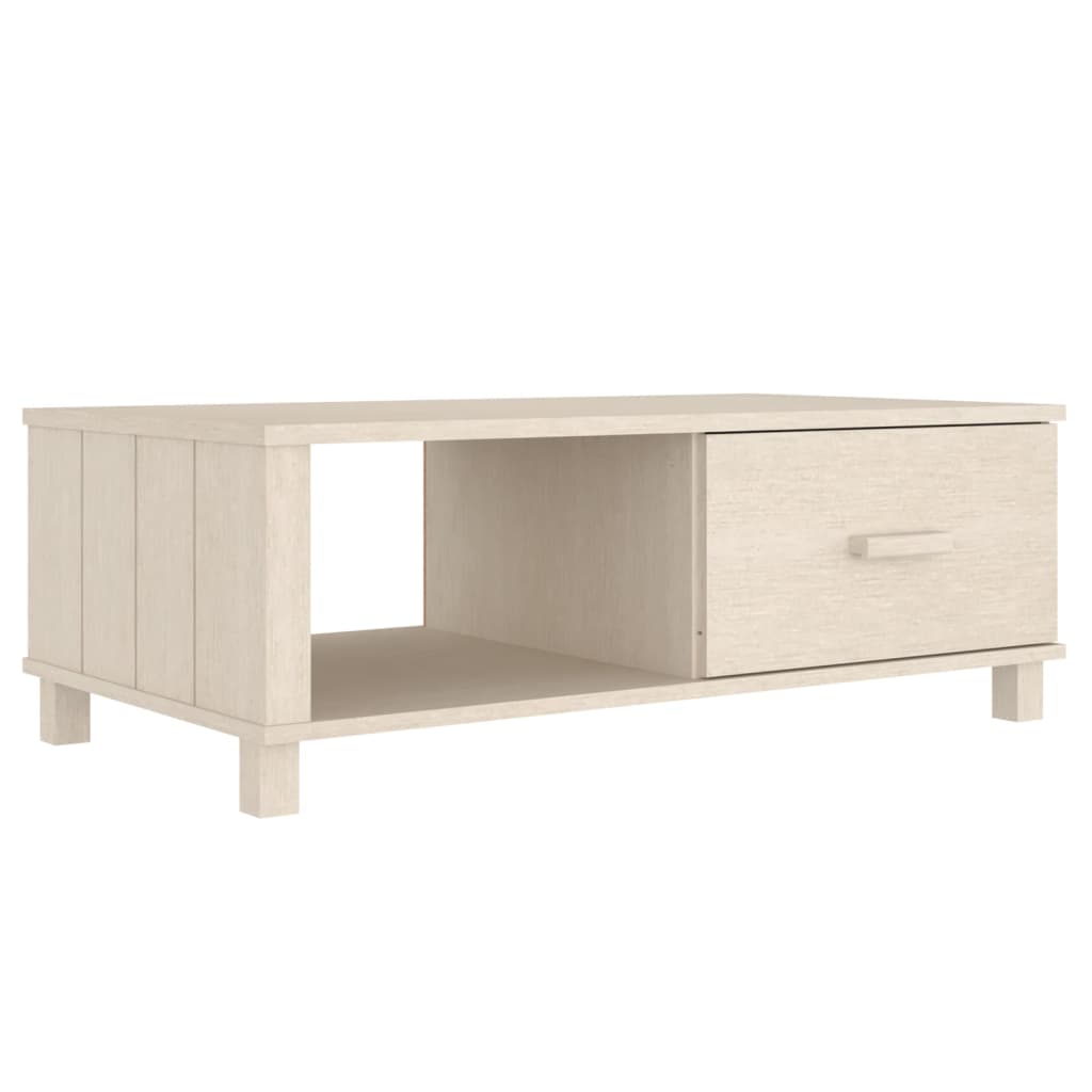 sofabord HAMAR 100x55x35 cm massivt fyrretræ honningbrun