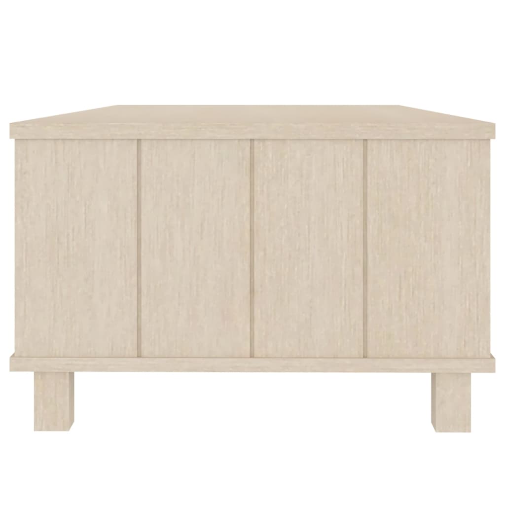 sofabord HAMAR 100x55x35 cm massivt fyrretræ honningbrun