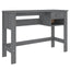 skrivebord HAMAR 110x40x75 cm massivt fyrretræ mørkegrå