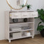 konsolbord HAMAR 90x35x90 cm massivt fyrretræ hvid
