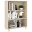 bogskab HAMAR 85x35x112 cm massivt fyrretræ honningbrun