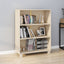 bogskab HAMAR 85x35x112 cm massivt fyrretræ honningbrun