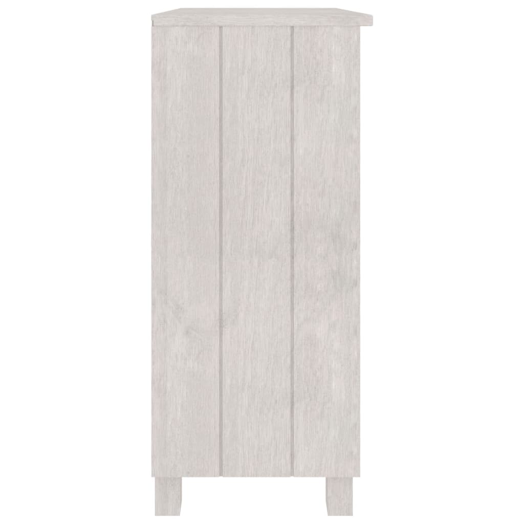 skænk HAMAR 85x35x80 cm massivt fyrretræ hvid