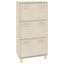 skoskab HAMAR 59,5x35x117 cm massivt fyrretræ honningbrun