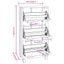 skoskab HAMAR 59,5x35x117 cm massivt fyrretræ hvid