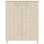 skoskab HAMAR 85x40x108 cm massivt fyrretræ honningbrun
