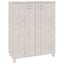 skoskab HAMAR 85x40x108 cm massivt fyrretræ hvid
