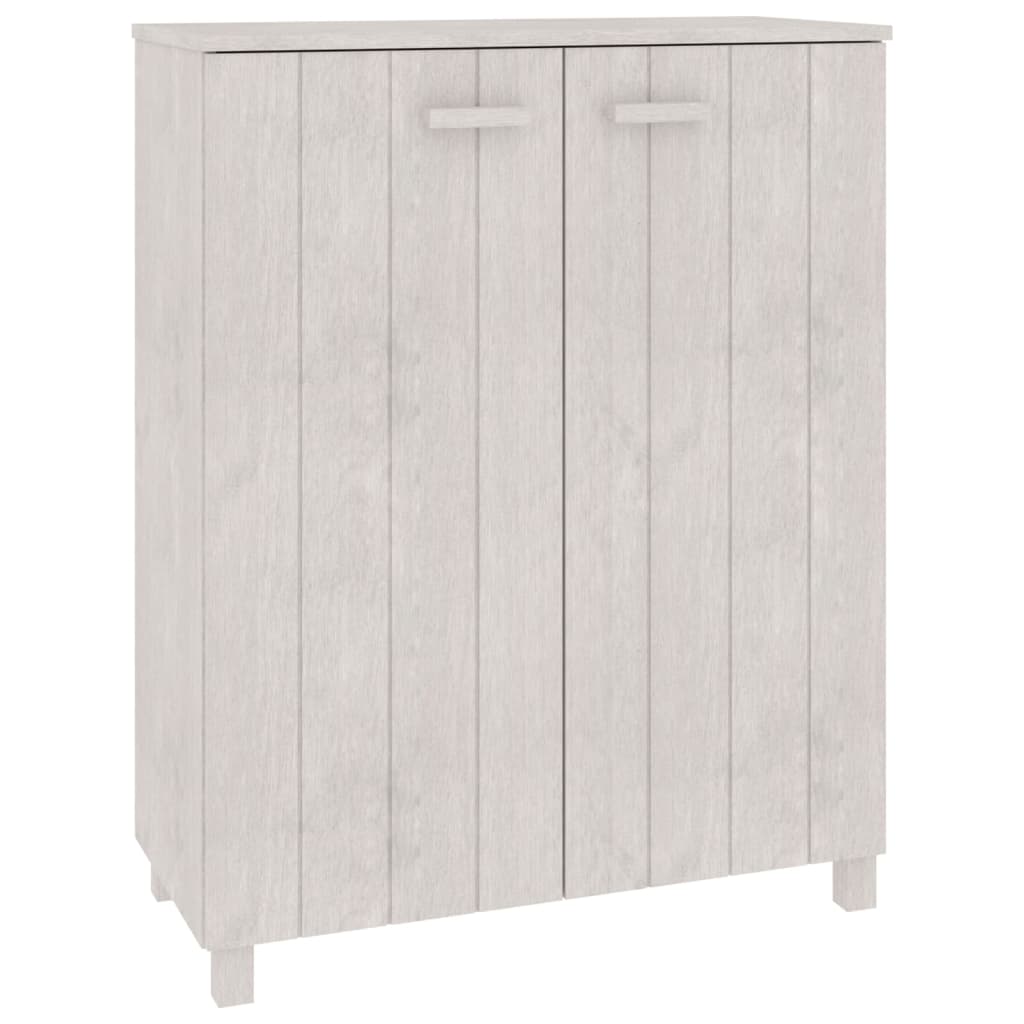 skoskab HAMAR 85x40x108 cm massivt fyrretræ hvid