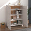 skoskab HAMAR 85x40x108 cm massivt fyrretræ hvid
