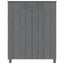 skoskab HAMAR 85x40x108 cm massivt fyrretræ mørkegrå