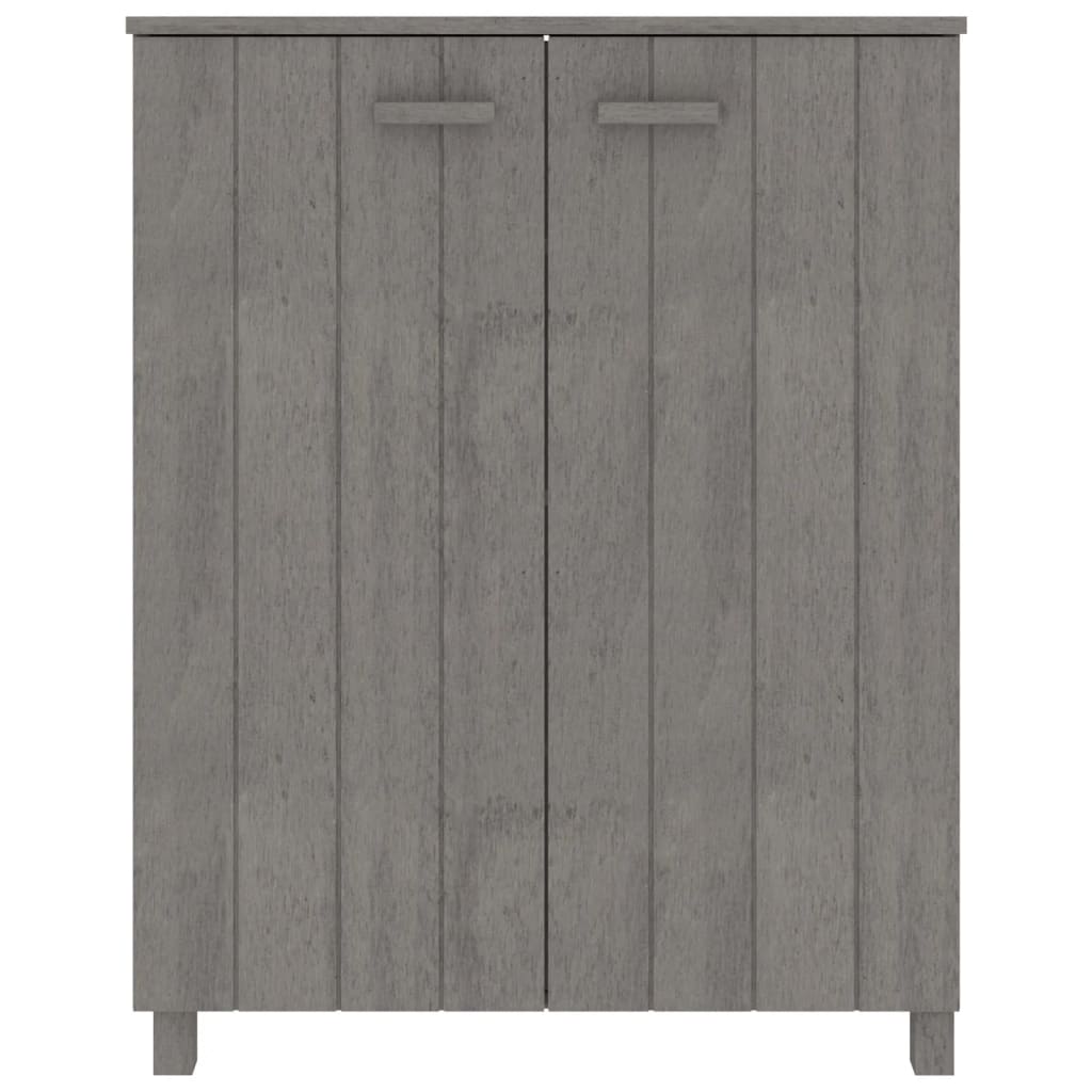 skoskab HAMAR 85x40x108 cm massivt fyrretræ lysegrå
