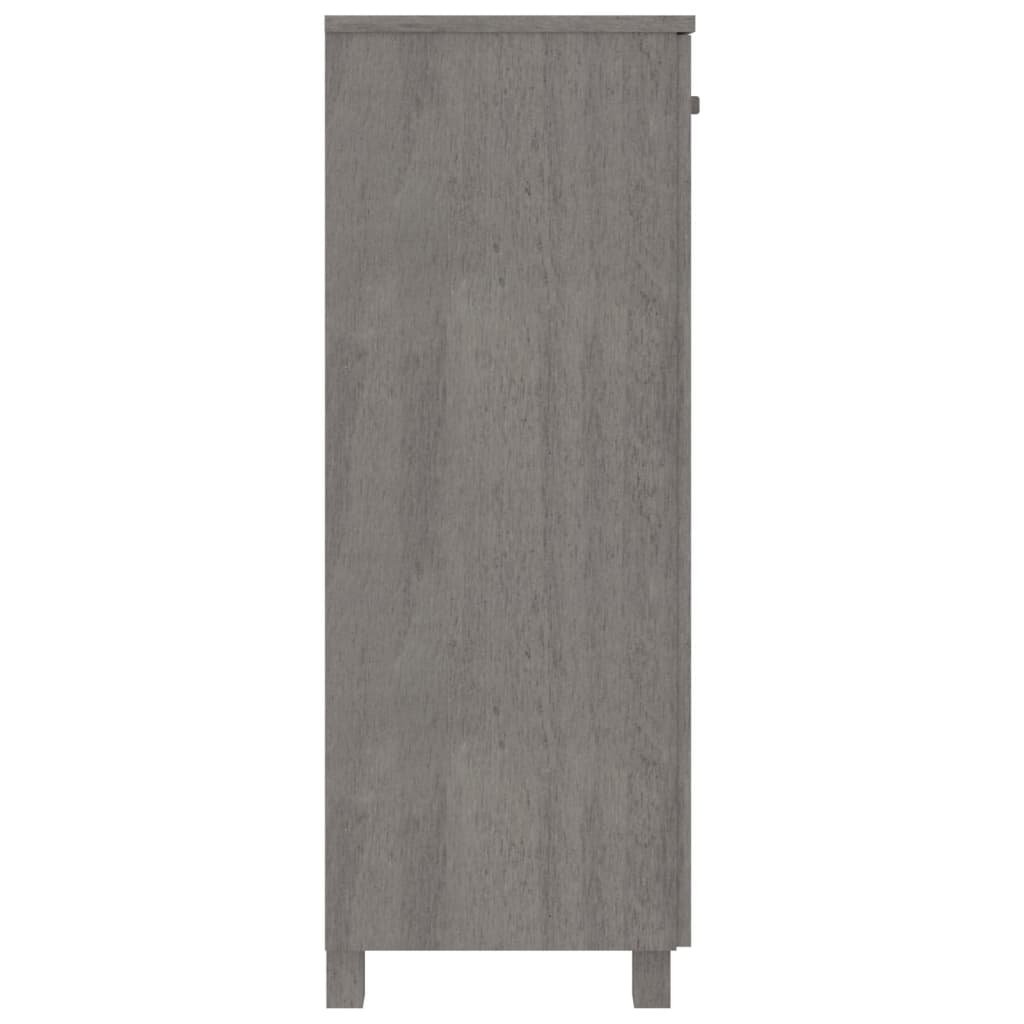 skoskab HAMAR 85x40x108 cm massivt fyrretræ lysegrå
