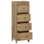 kommode 30x30x90 cm massivt teaktræ
