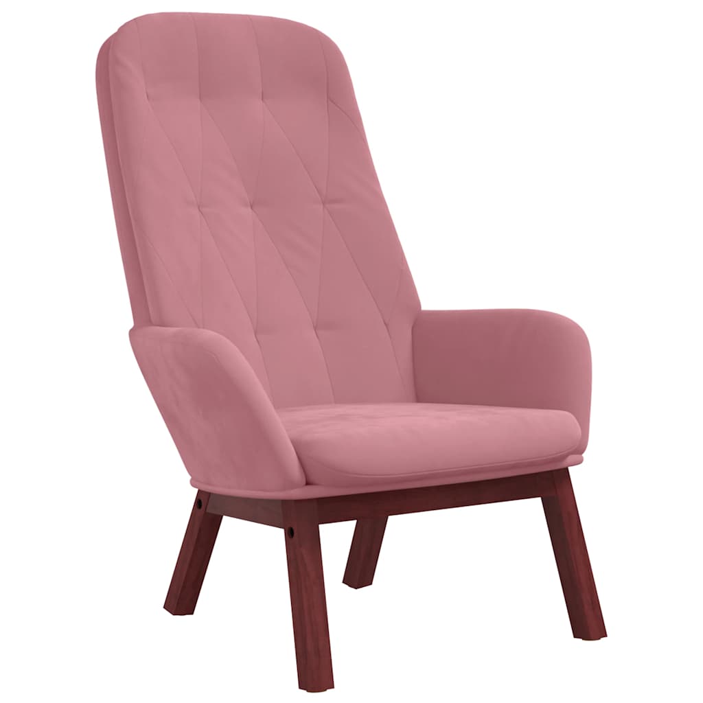 lænestol fløjl pink