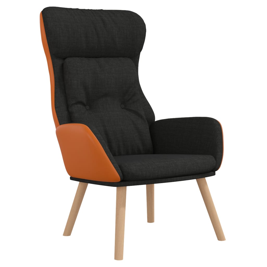 lænestol stof og PVC sort