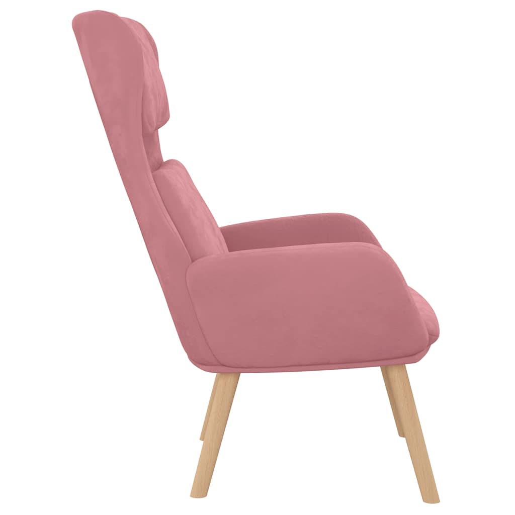 lænestol fløjl pink