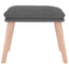 fodskammel 45x29,5x35 cm stof lysegrå