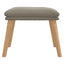 fodskammel 45x29,5x35 cm fløjl lysegrå