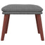 fodskammel 45x29,5x35 cm stof lysegrå