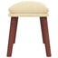fodskammel 45x29,5x35 cm stof cremefarvet