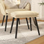 fodskammel 45x29,5x35 cm stof cremefarvet
