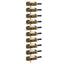 væghængte vinreoler til 7 flasker 10 stk. metal guldfarvet