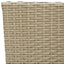 spisebordssæt til haven med hynder 7 dele polyrattan beige