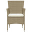 spisebordssæt til haven med hynder 9 dele polyrattan beige