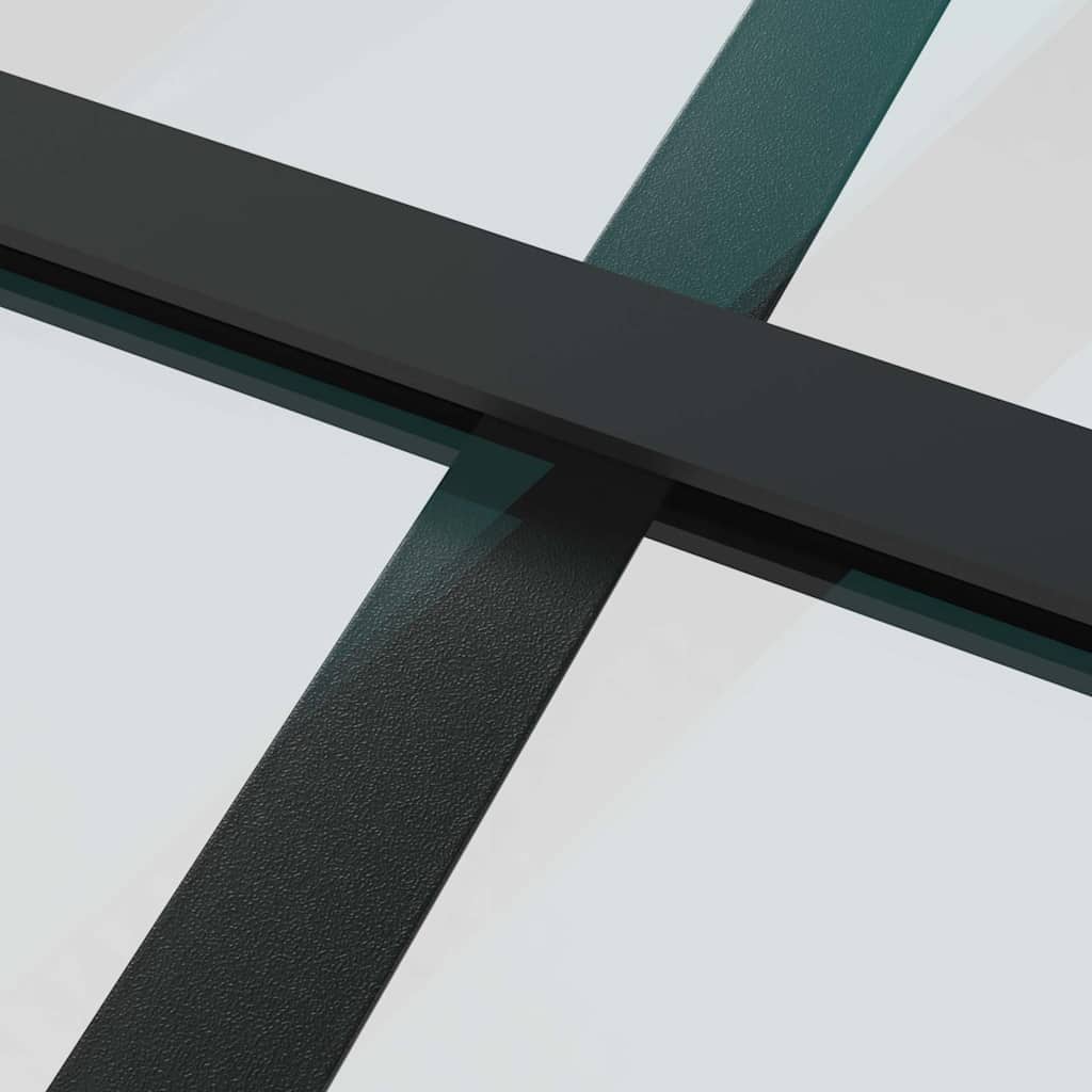 skydedør 102,5x205 cm sikkerhedsglas og aluminium sort