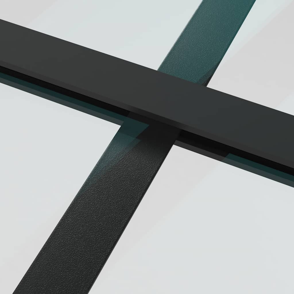 skydedør 102,5x205 cm hærdet glas og aluminium sort