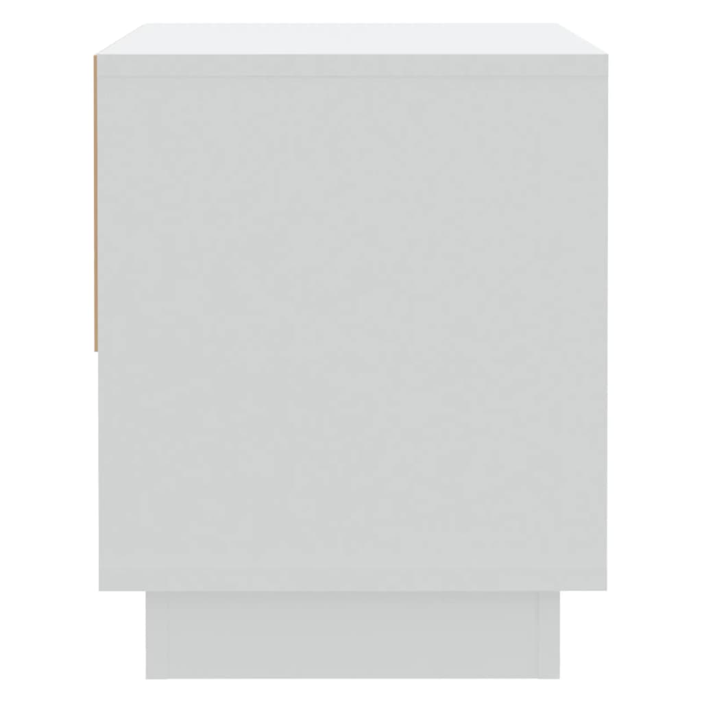 sengebord 45x34x44 cm konstrueret træ hvid