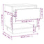 sengebord 45x34x44 cm konstrueret træ hvid