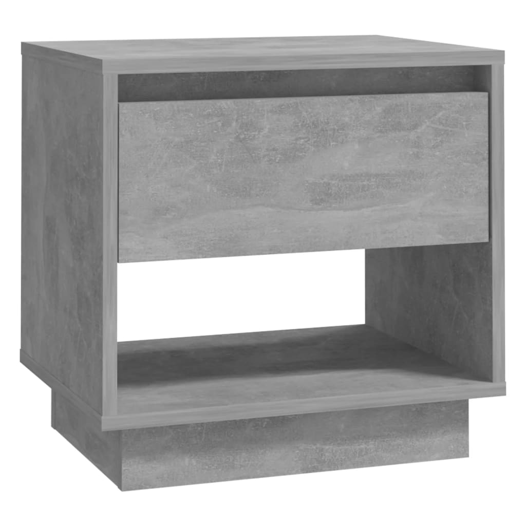 sengebord 45x34x44 cm konstrueret træ betongrå