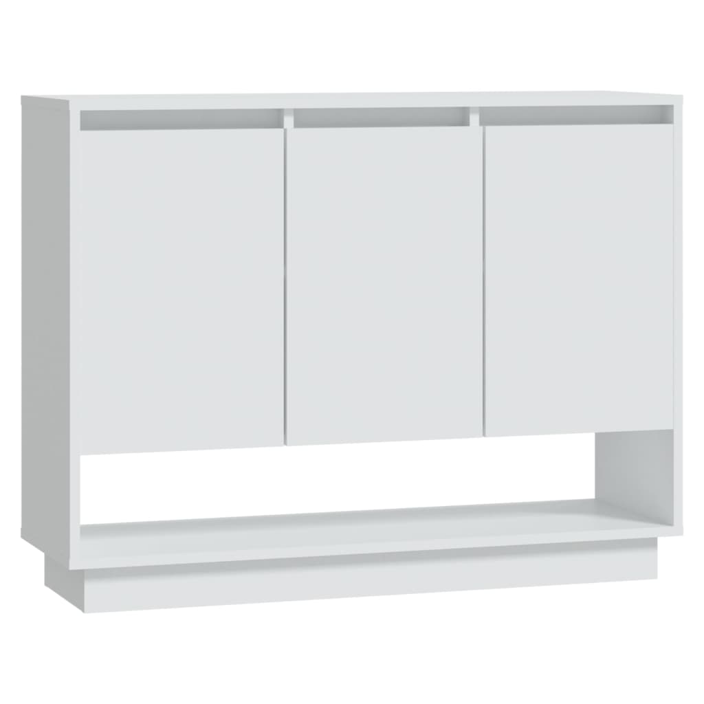 skænk 97x31x75 cm konstrueret træ hvid