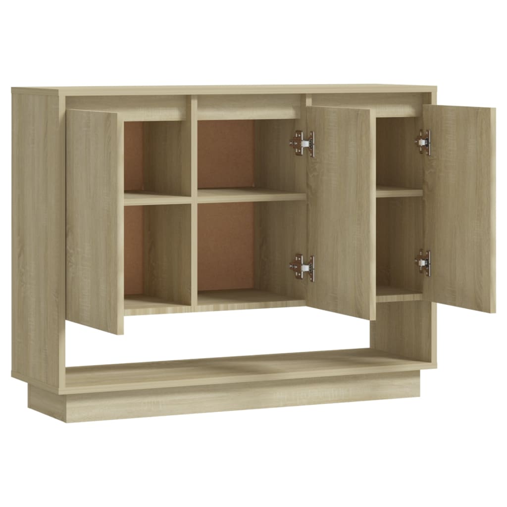 skænk 97x31x75 cm konstrueret træ sonoma-eg