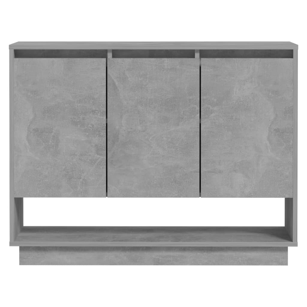 skænk 97x31x75 cm konstrueret træ betongrå