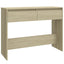 konsolbord 100x35x76,5 cm konstrueret træ sonoma-eg