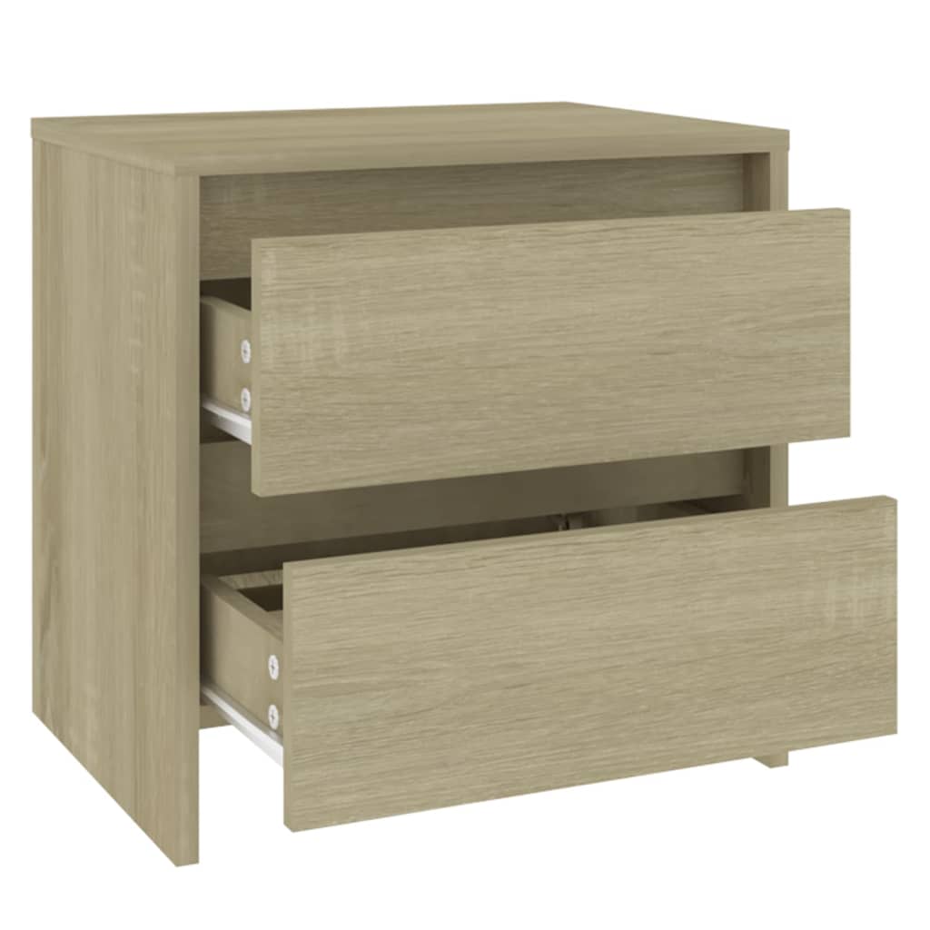 sengebord 45x34,5x44,5 cm konstrueret træ sonoma-eg